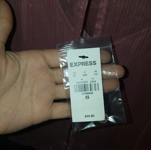 NWTExpress | High Neck Sheer Sparkly Bodysuit 2Pc. - Picture 6 of 6